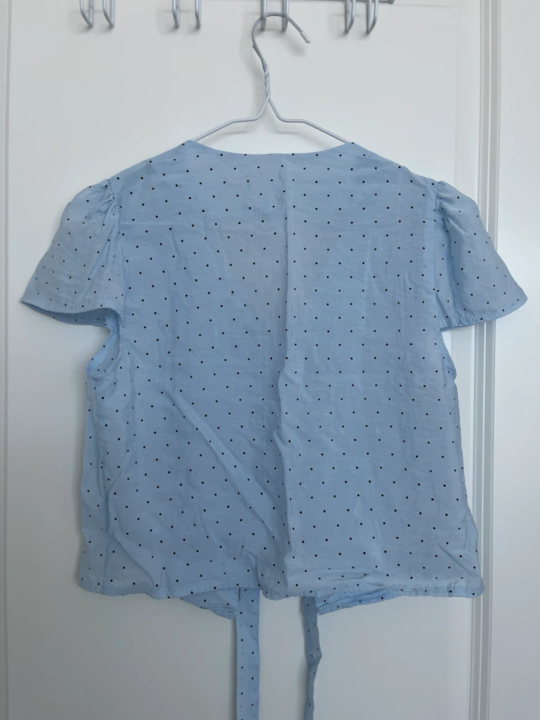 Blue polka dot blouse - photo 2