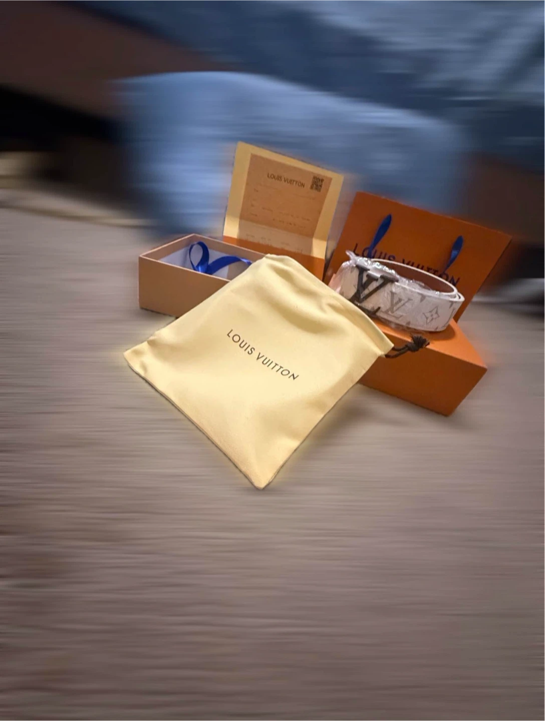 Louis Vuitton Belt with Box and Dust Bag