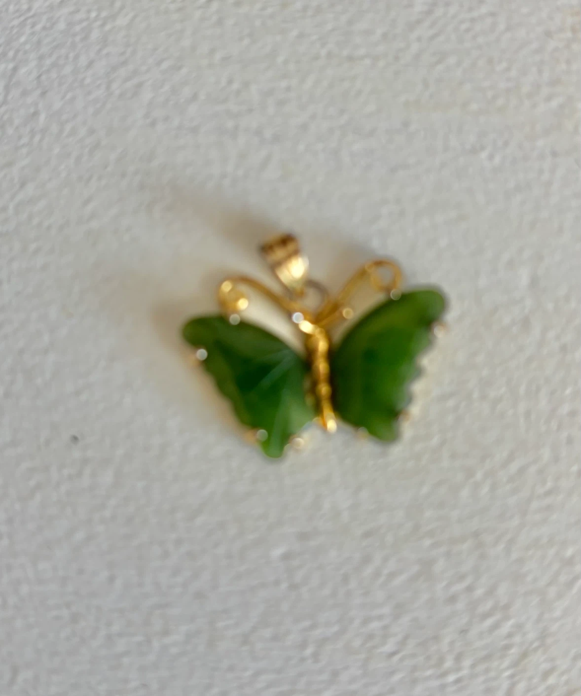 Vintage Jade Butterfly Pendant Charm