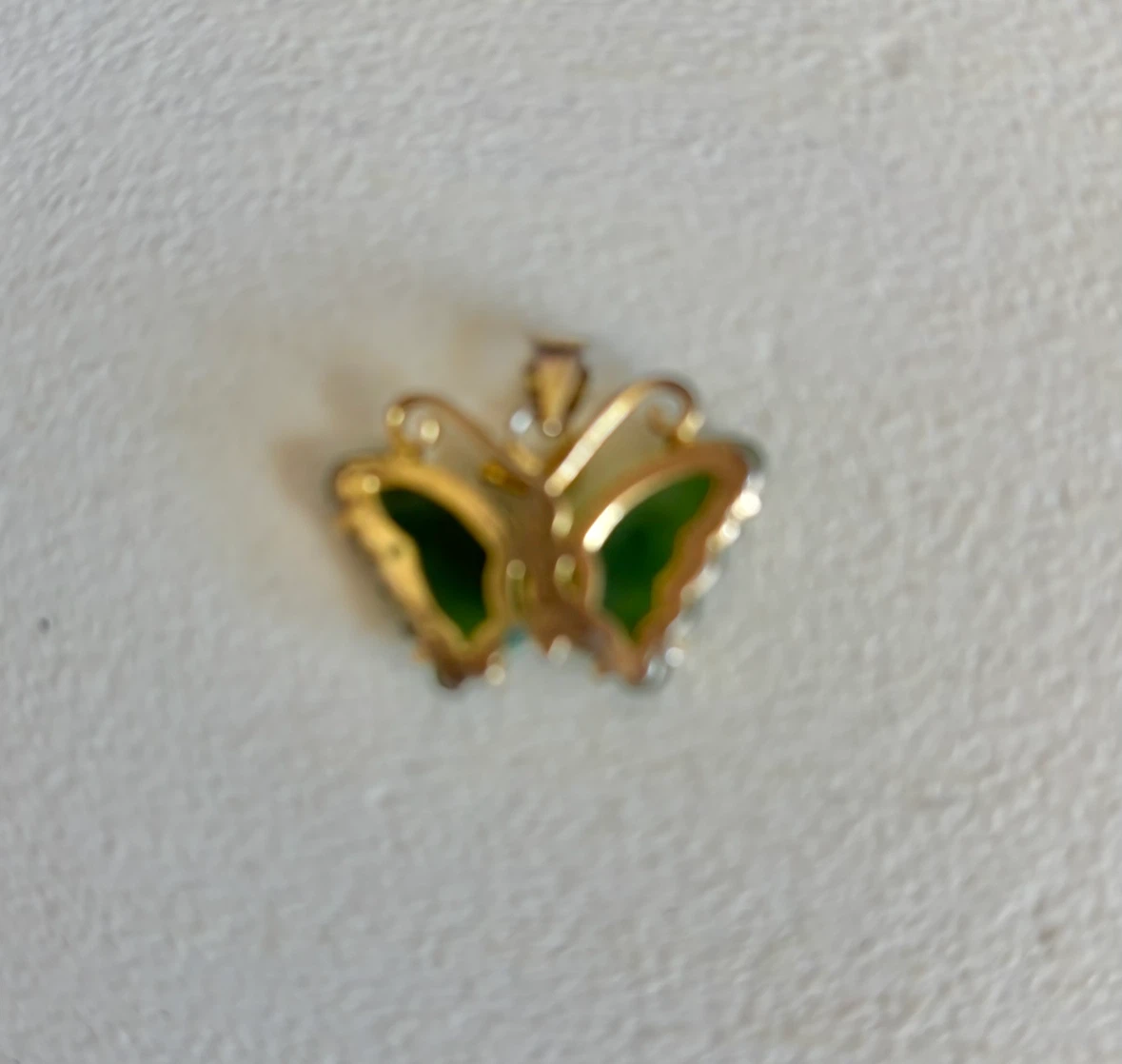 Vintage Jade Butterfly Pendant Charm - photo 2