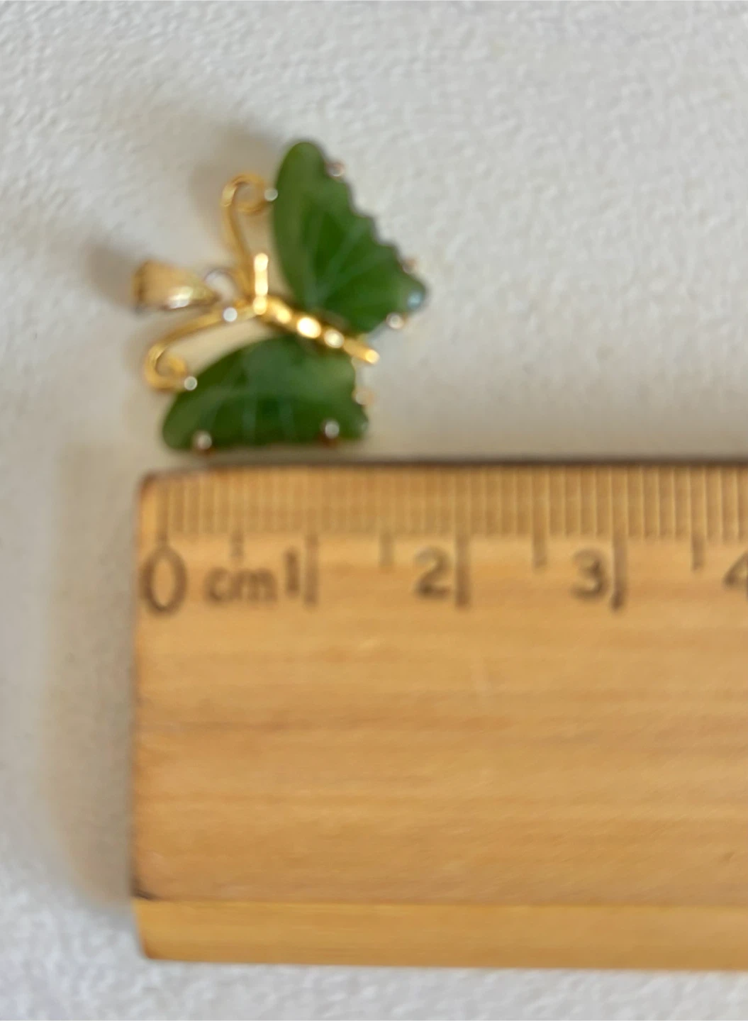 Vintage Jade Butterfly Pendant Charm - photo 4