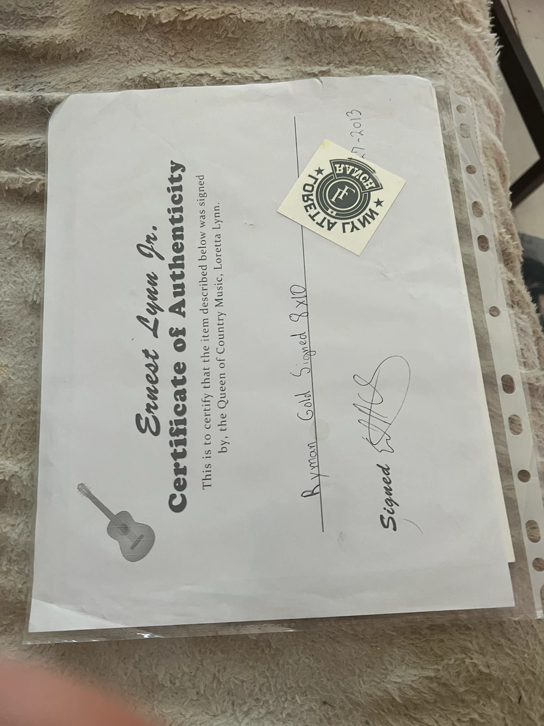 Loretta Lynn Signed Photo with Certificate of Authenticity - photo 2