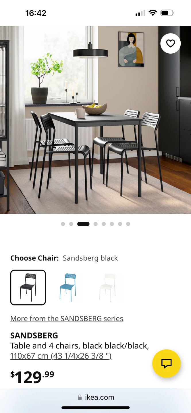 IKEA SANDSBERG Table and 4 Chairs - photo 2