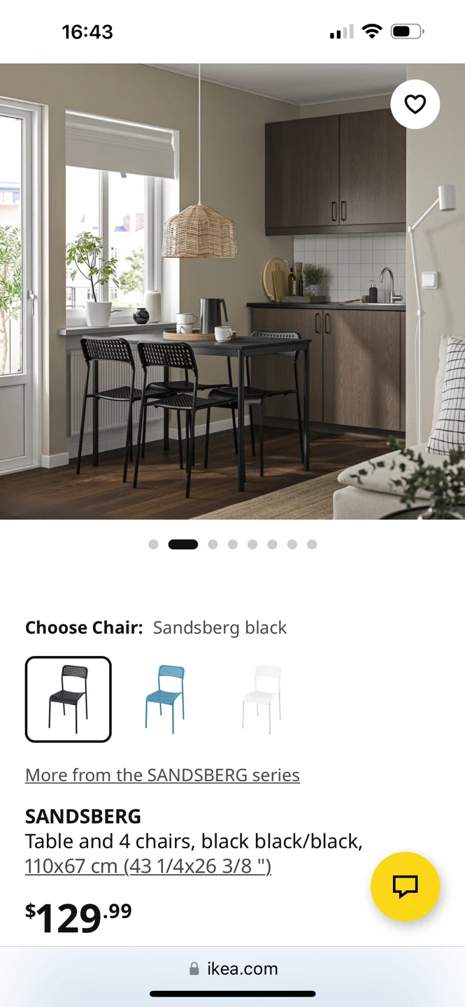 IKEA SANDSBERG Table and 4 Chairs - photo 3