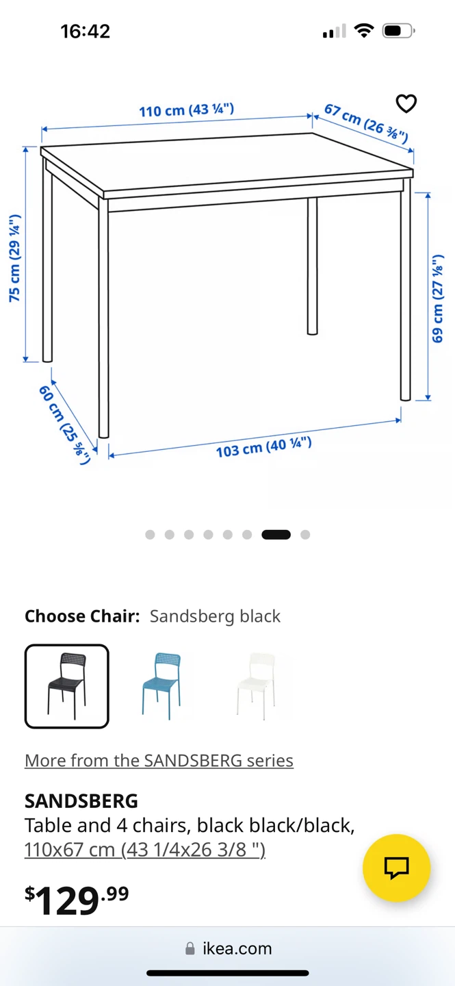 IKEA SANDSBERG Table and 4 Chairs - photo 4