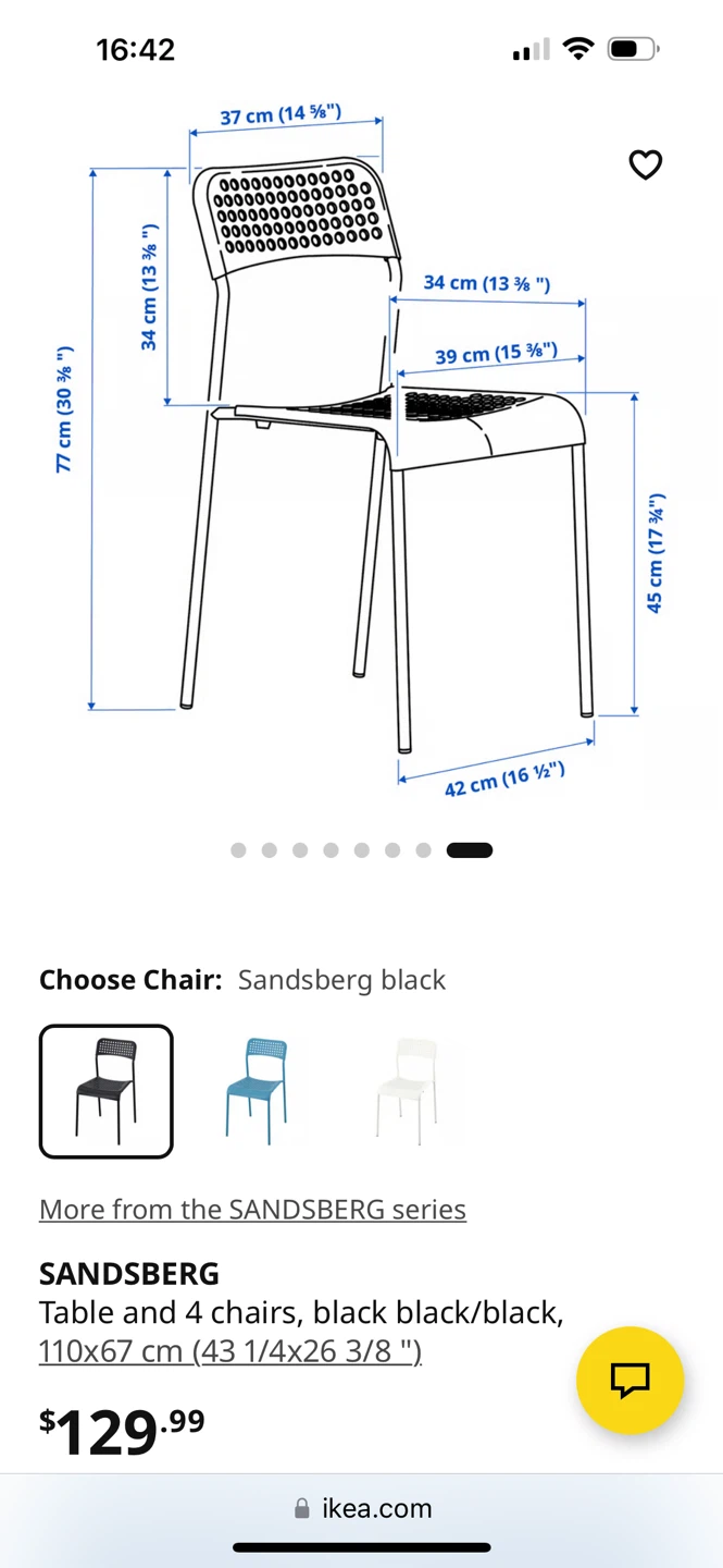 IKEA SANDSBERG Table and 4 Chairs - photo 5