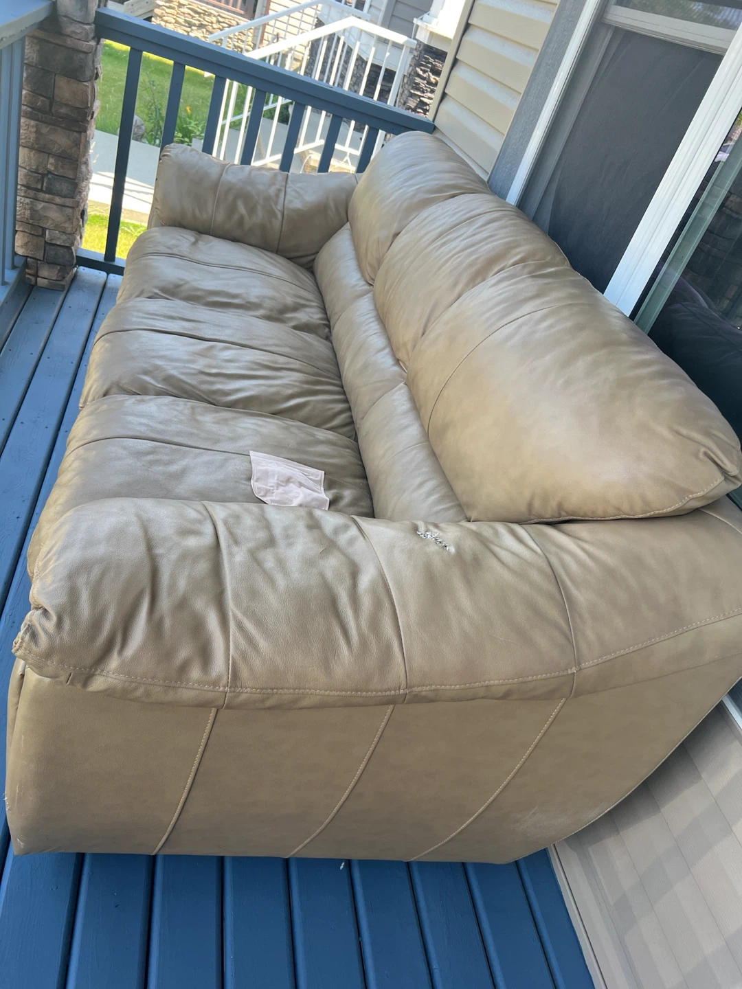 Tan Leather Sofa
