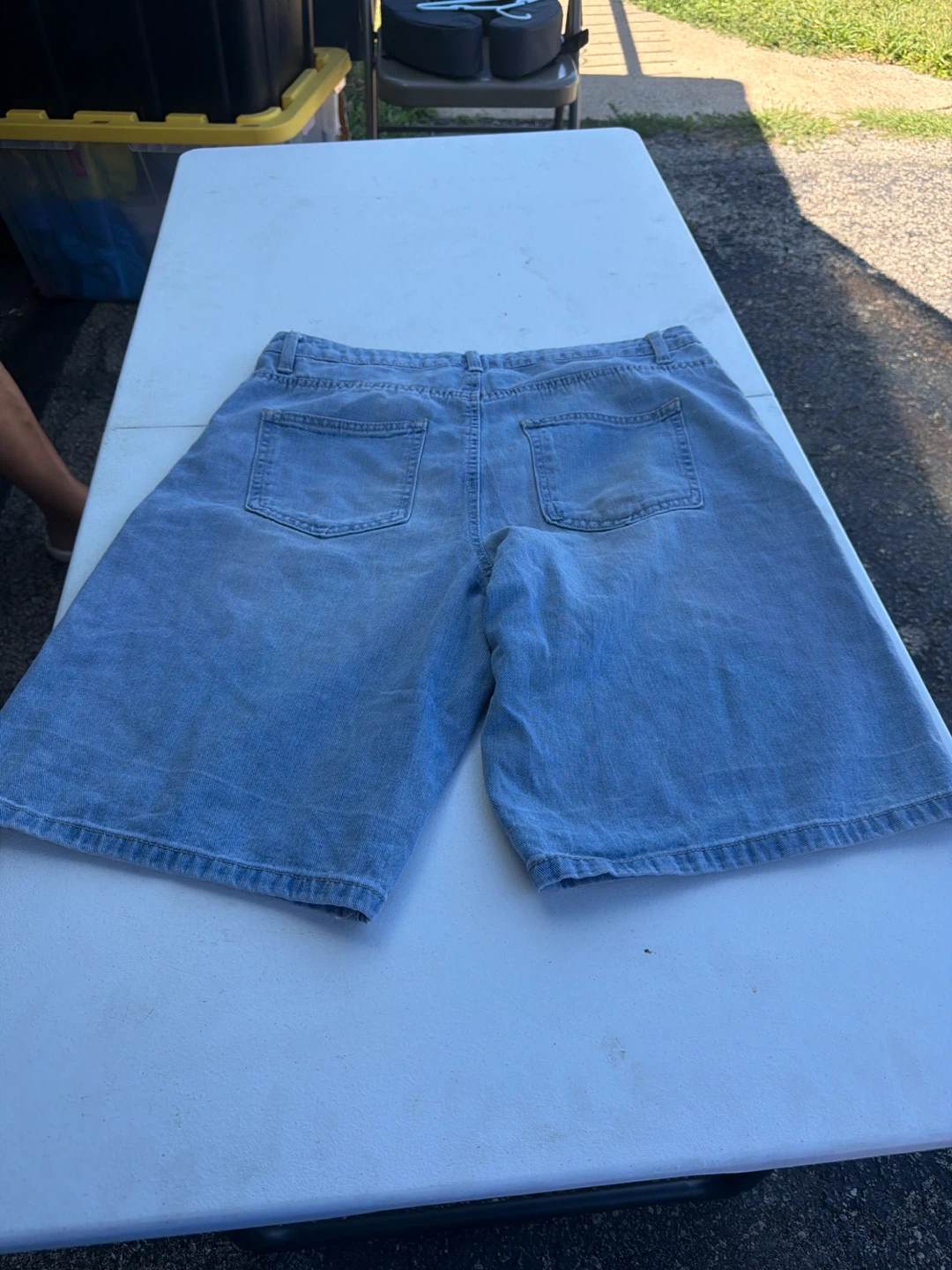 Light Wash Denim Shorts - photo 2