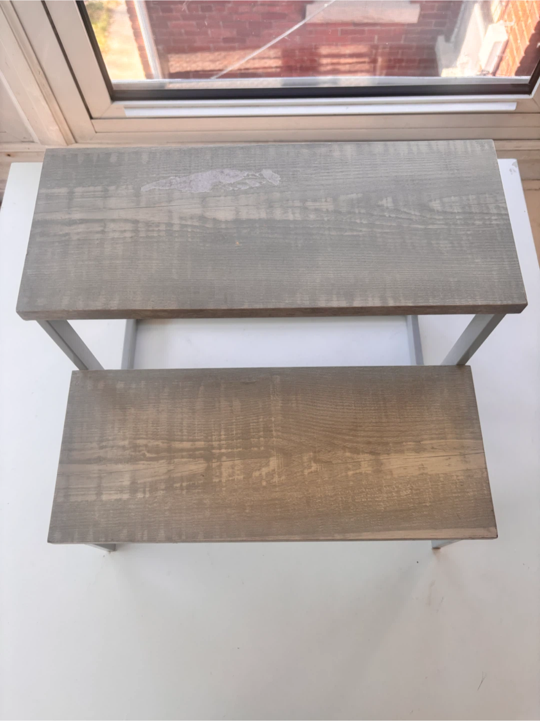 Two-Tiered Wood Display Shelf - photo 2