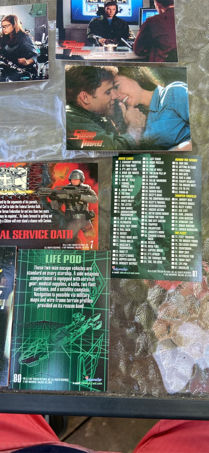 Starship Troopers Movie Trading Cards - photo 3