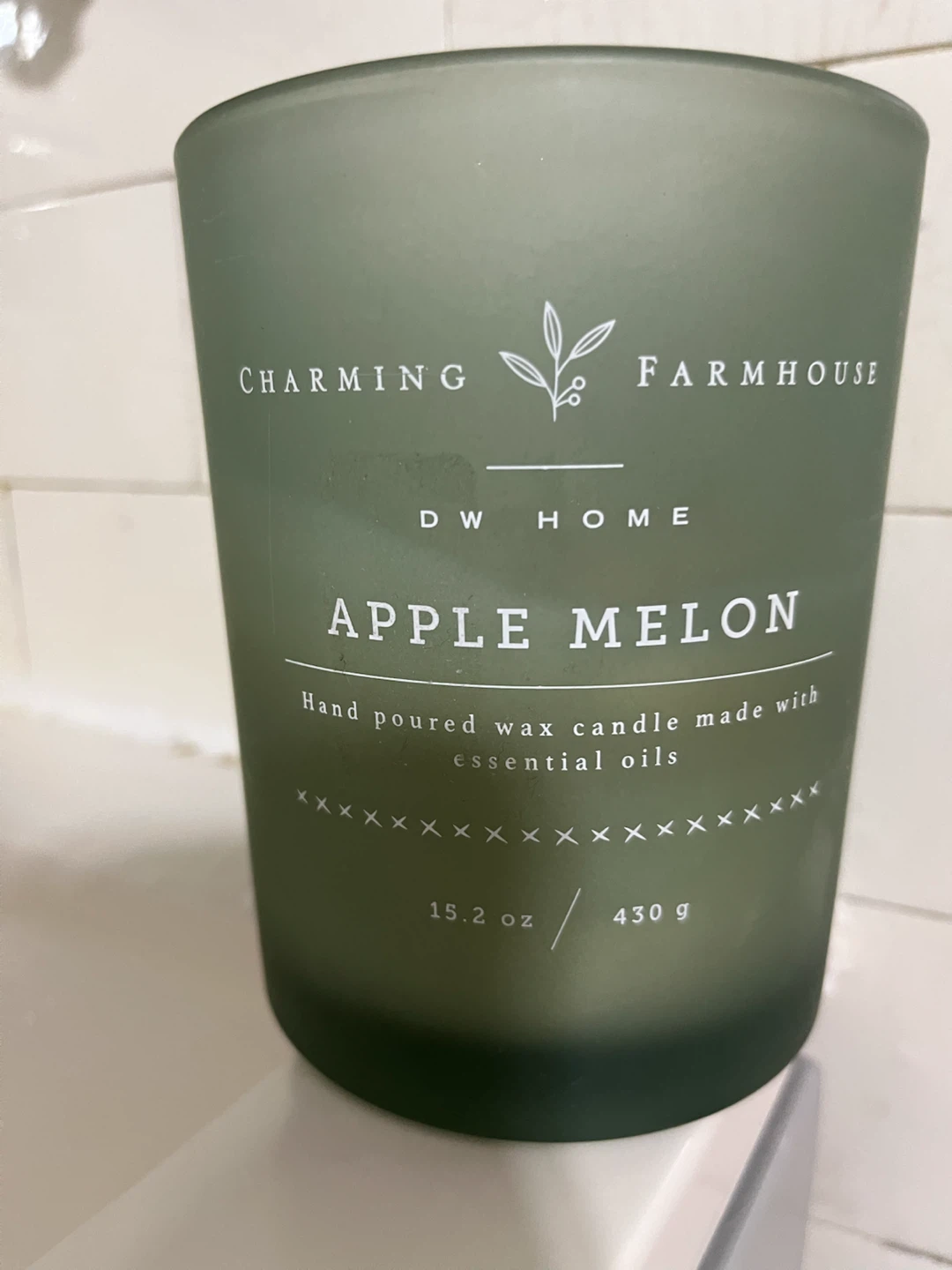 DW Home Apple Melon Scented Wooden Wick Candle