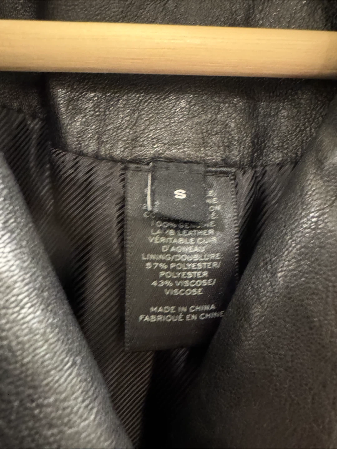 Marc by Marc Jacobs Black Leather & Wool Moto Jacket Size S - photo 3