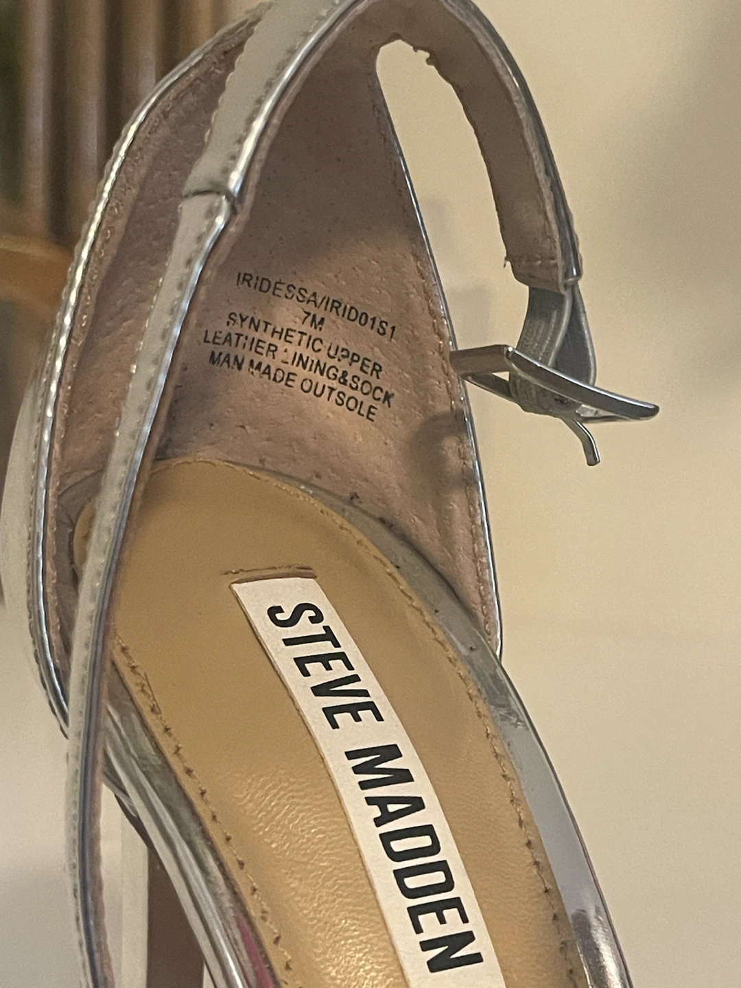Steve Madden Silver Strappy Heels - photo 2