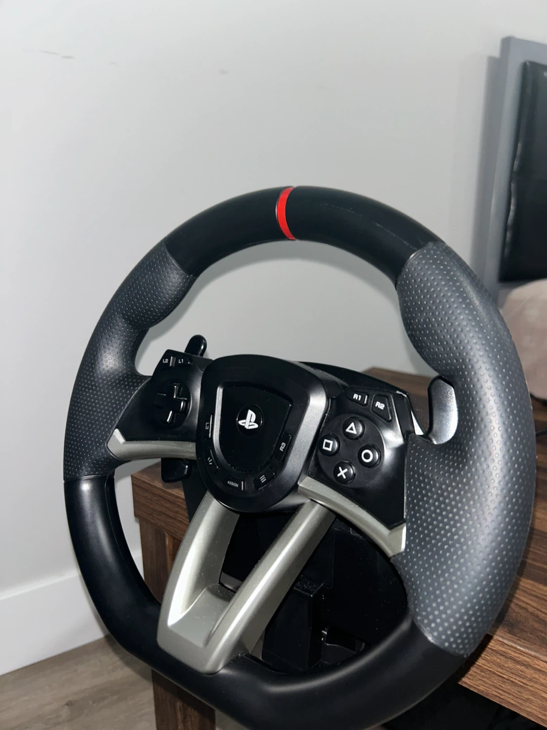 Selling a PS5 Hori Racing Wheel Apex and AirPods Pro bundle.