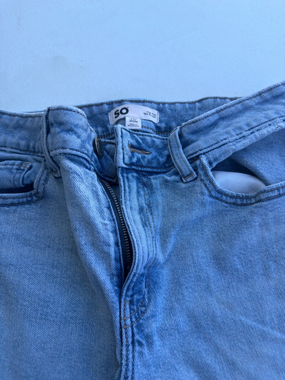 SO Distressed Light Wash Flare Jeans Size 11/30W - photo 2