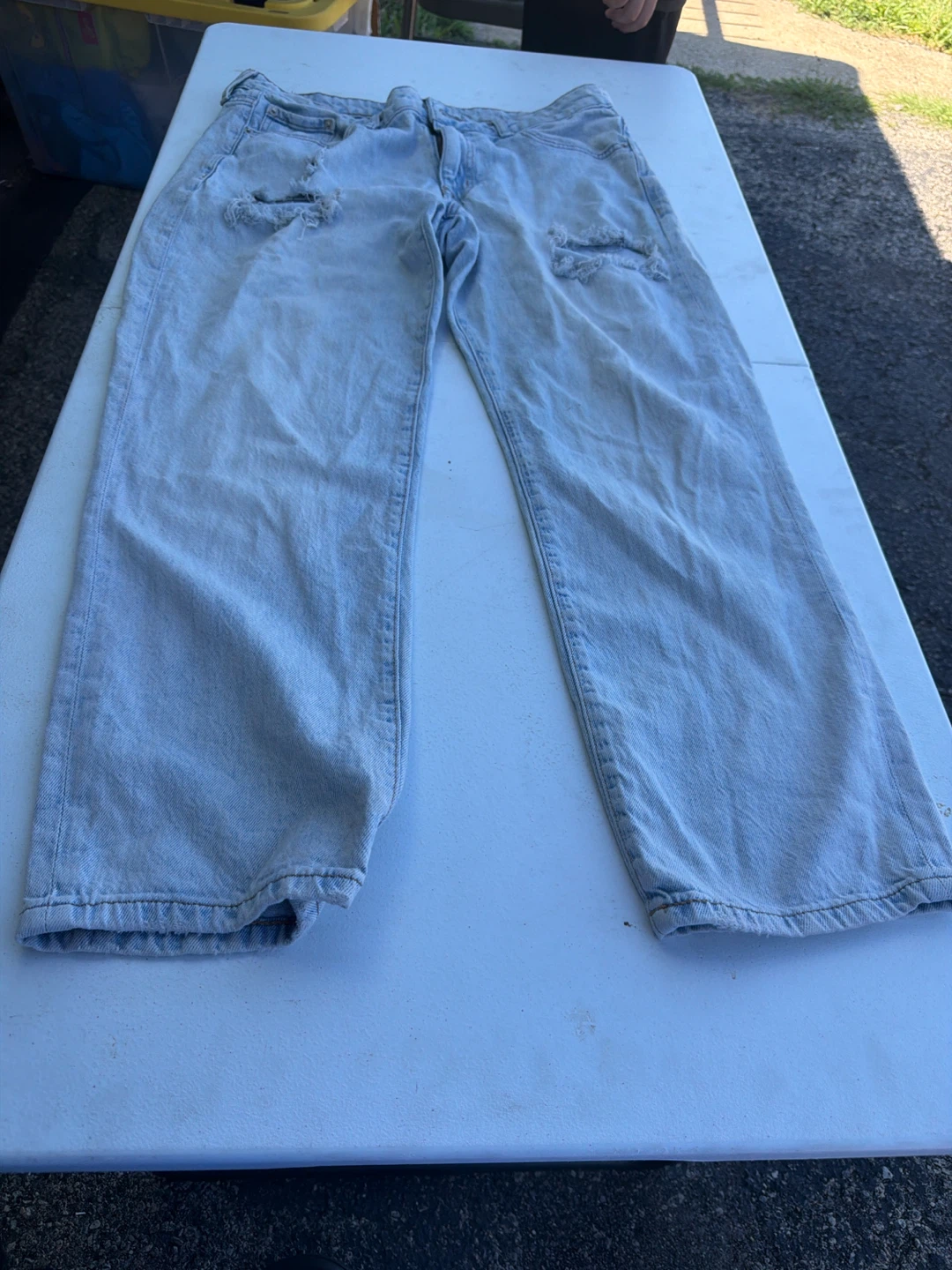 Aeropostale Mid Rise Ankle Straight Jeans