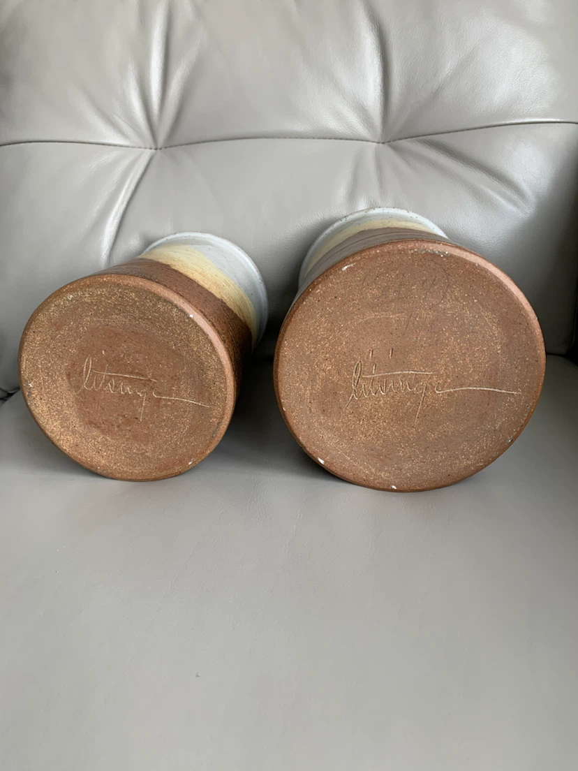 “ A Set of 4 - Ceramic Tile, Painted, Unique Canisters “ ! - photo 5