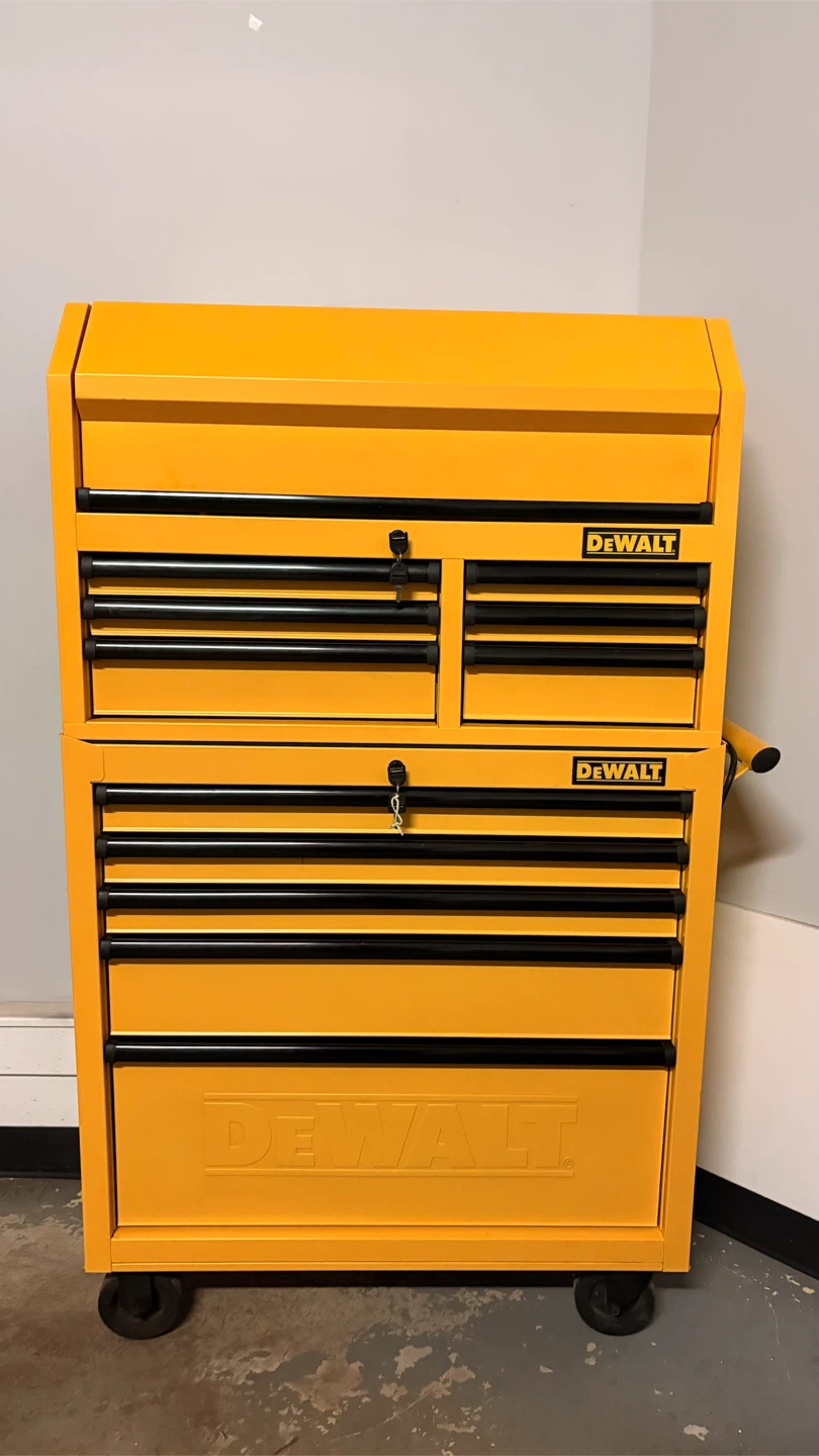 DEWALT Yellow Tool Chest with Power Strip