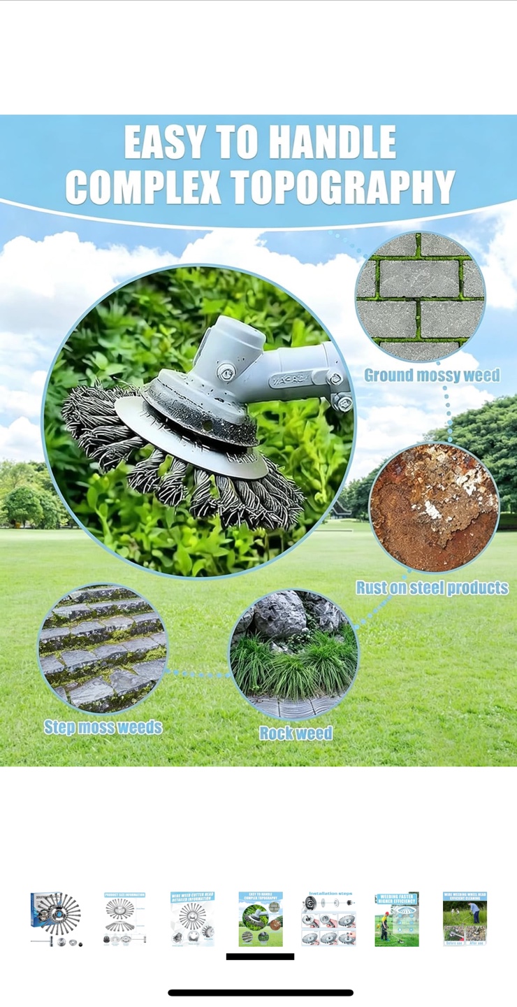10 Inch Steel Wire Weed Trimmer Head - photo 5