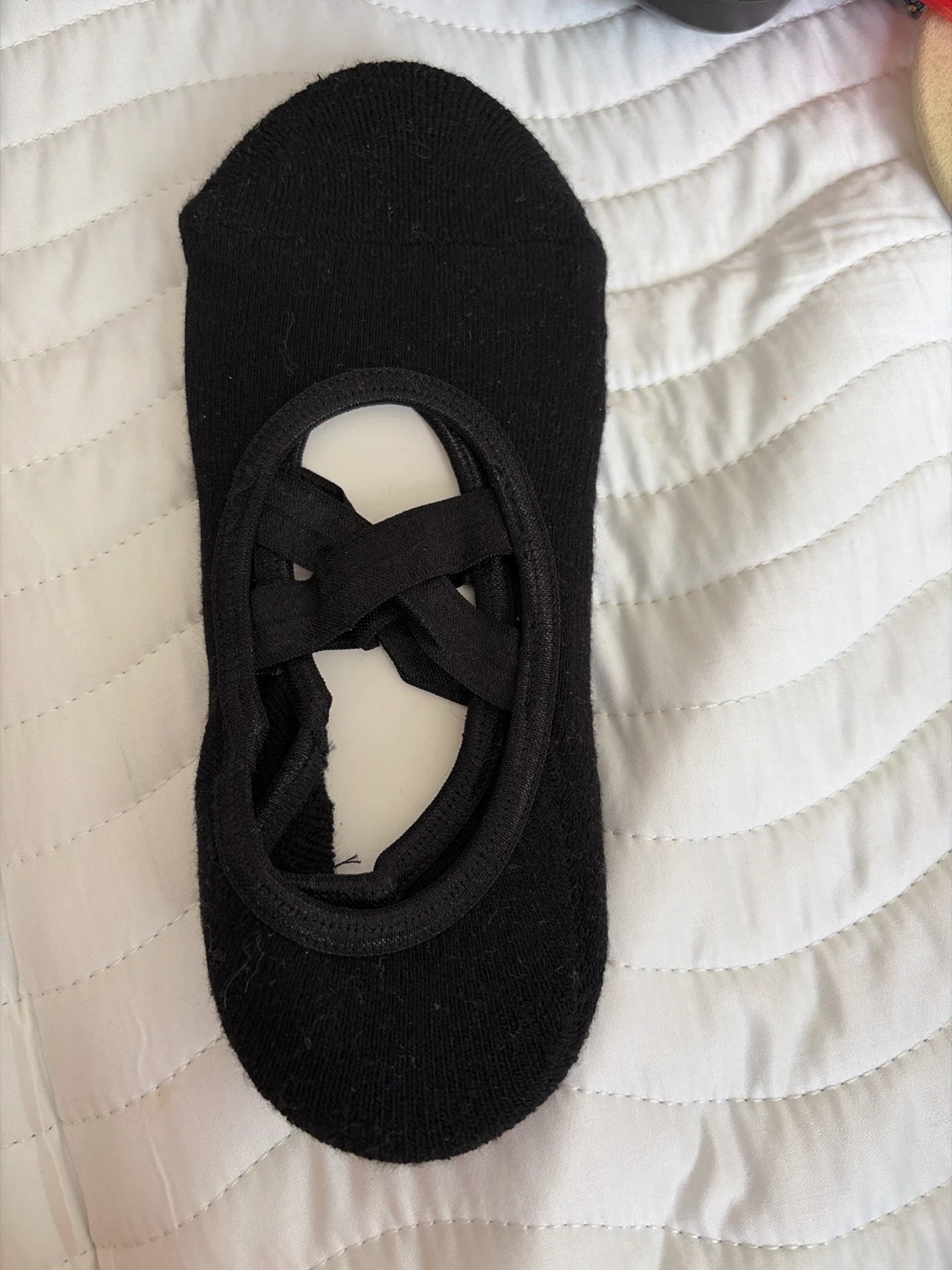QING OUTDOOR Black Ballet Non-Slip Socks