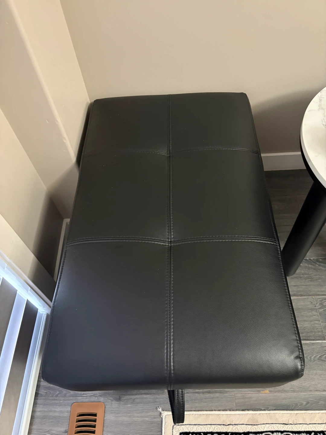 Black Faux Leather Sectional Sofa with Pull-out Bed - photo 3