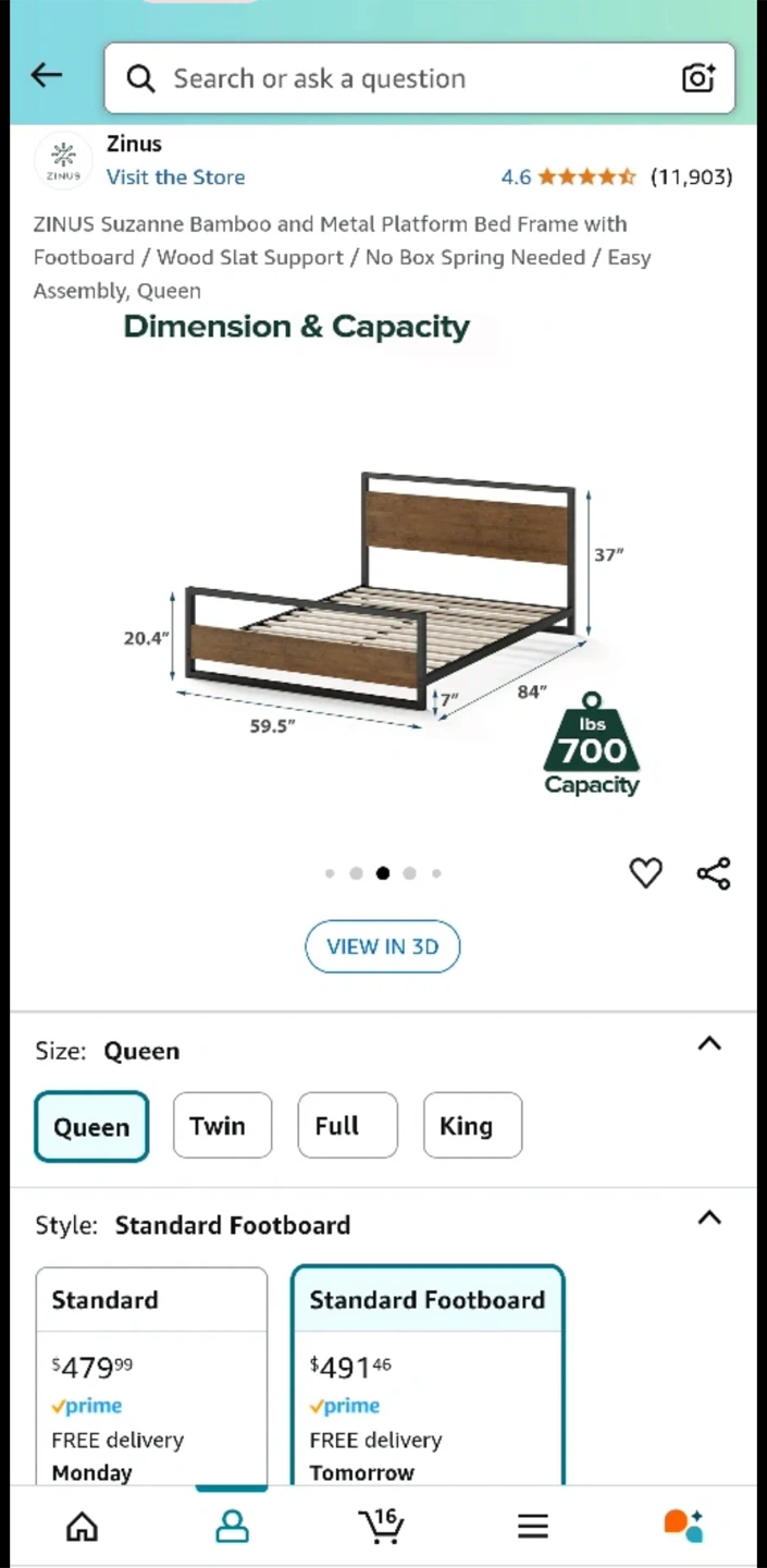 Zinus Suzanne Queen Bed Frame - photo 3