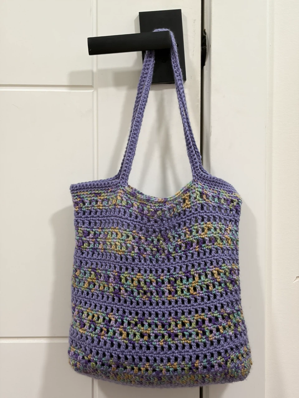 Handmade Crochet Tote Bag + crochet trivet