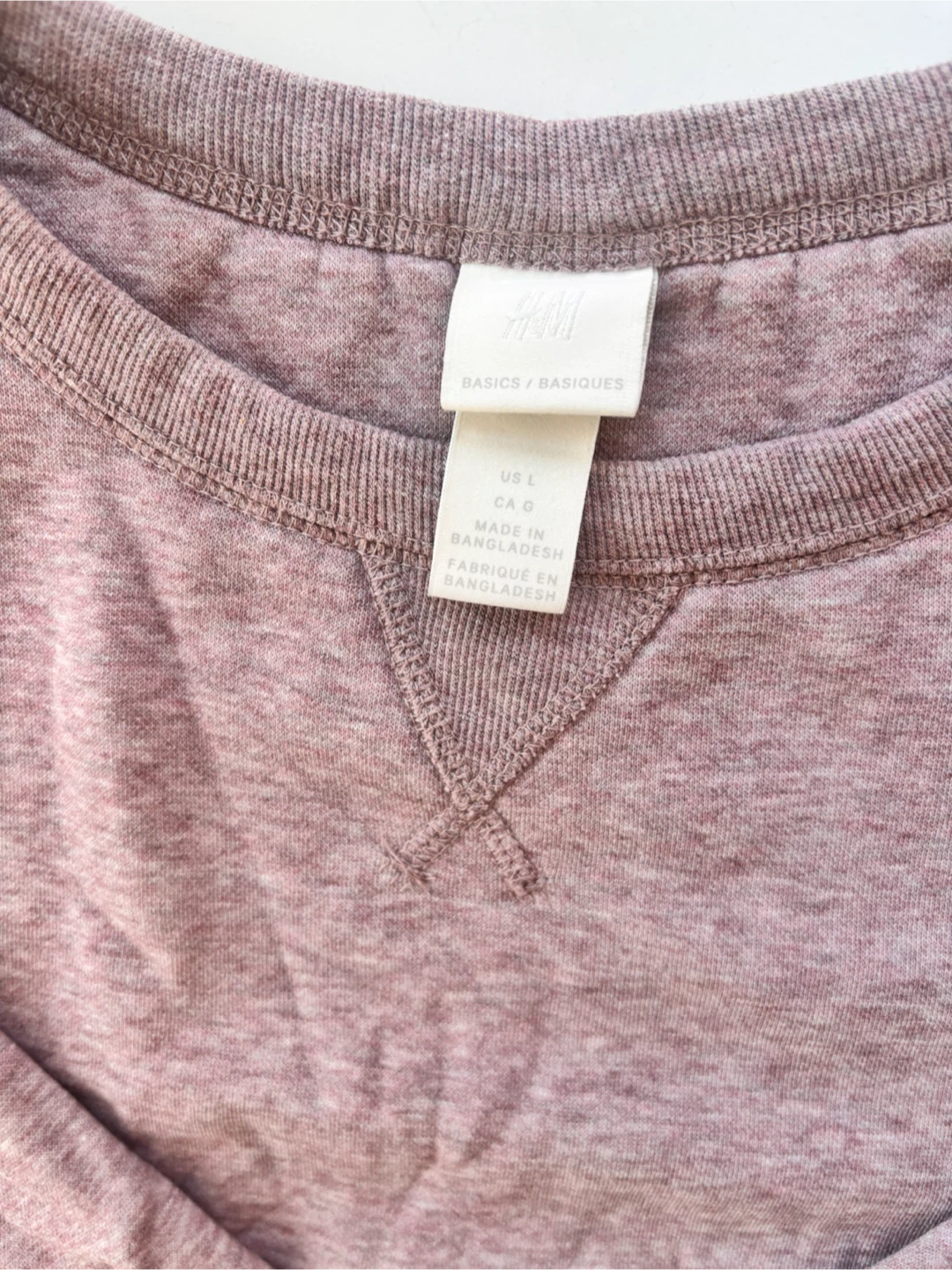 H&M Crewneck Sweatshirt - Dusty Rose - Size L - photo 2