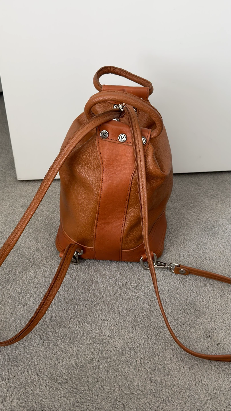 Valentina Genuine Leather Backpack - Brown - photo 3