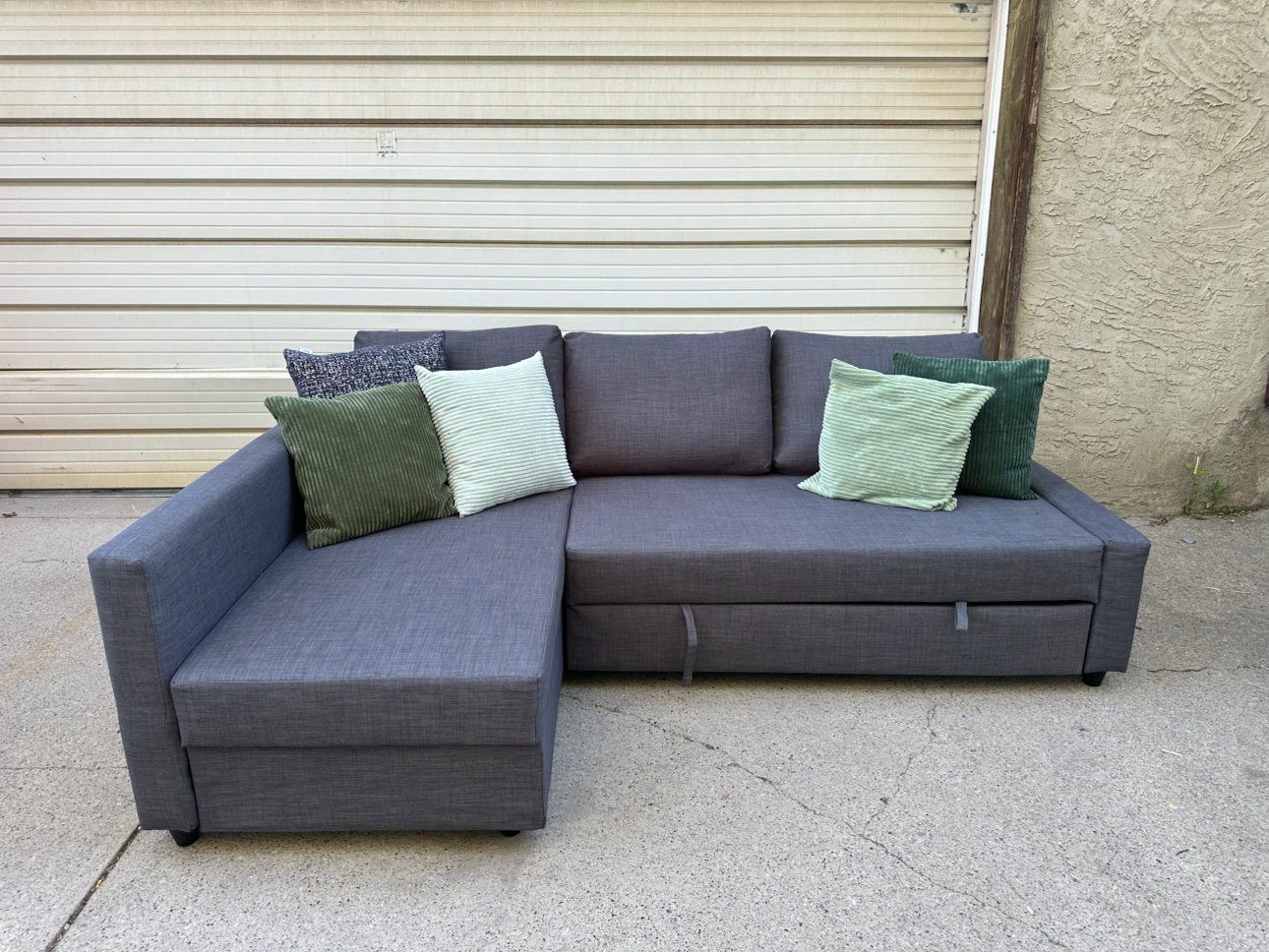 IKEA FRIHETEN Dark Grey Sleeper Sectional with Storage - photo 2