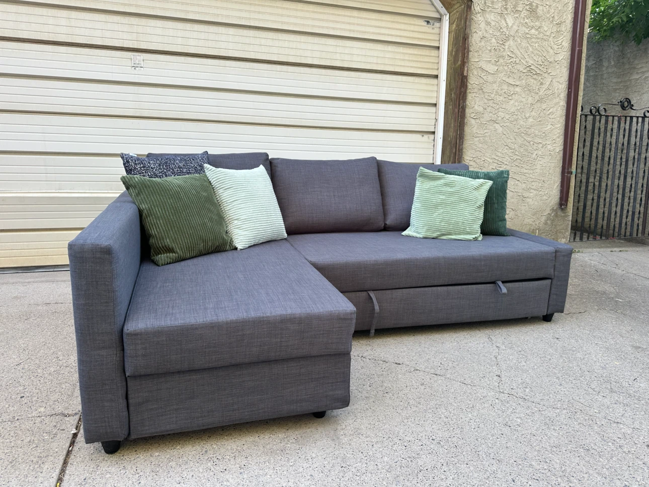 IKEA FRIHETEN Dark Grey Sleeper Sectional with Storage - photo 3