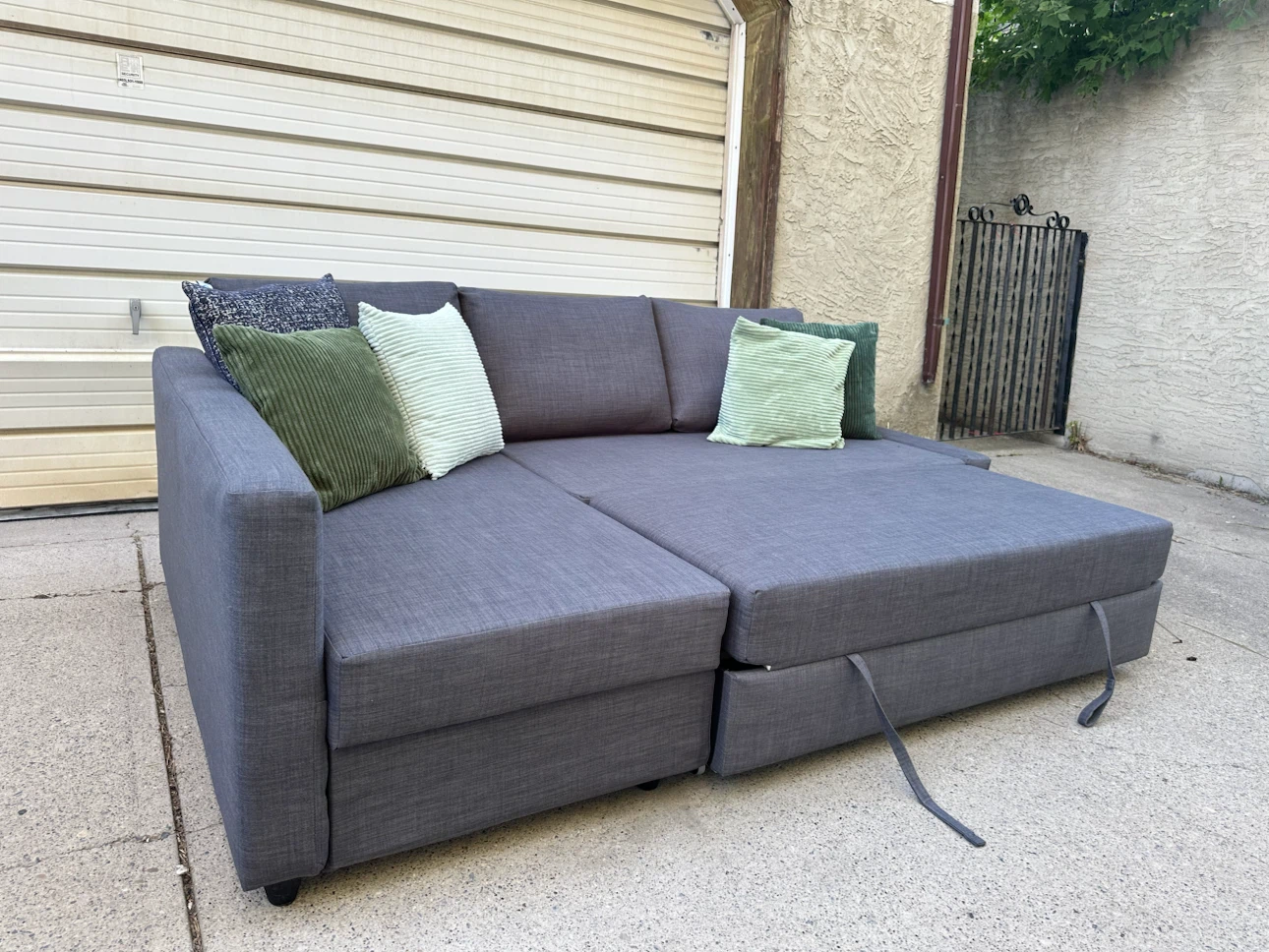IKEA FRIHETEN Dark Grey Sleeper Sectional with Storage - photo 4