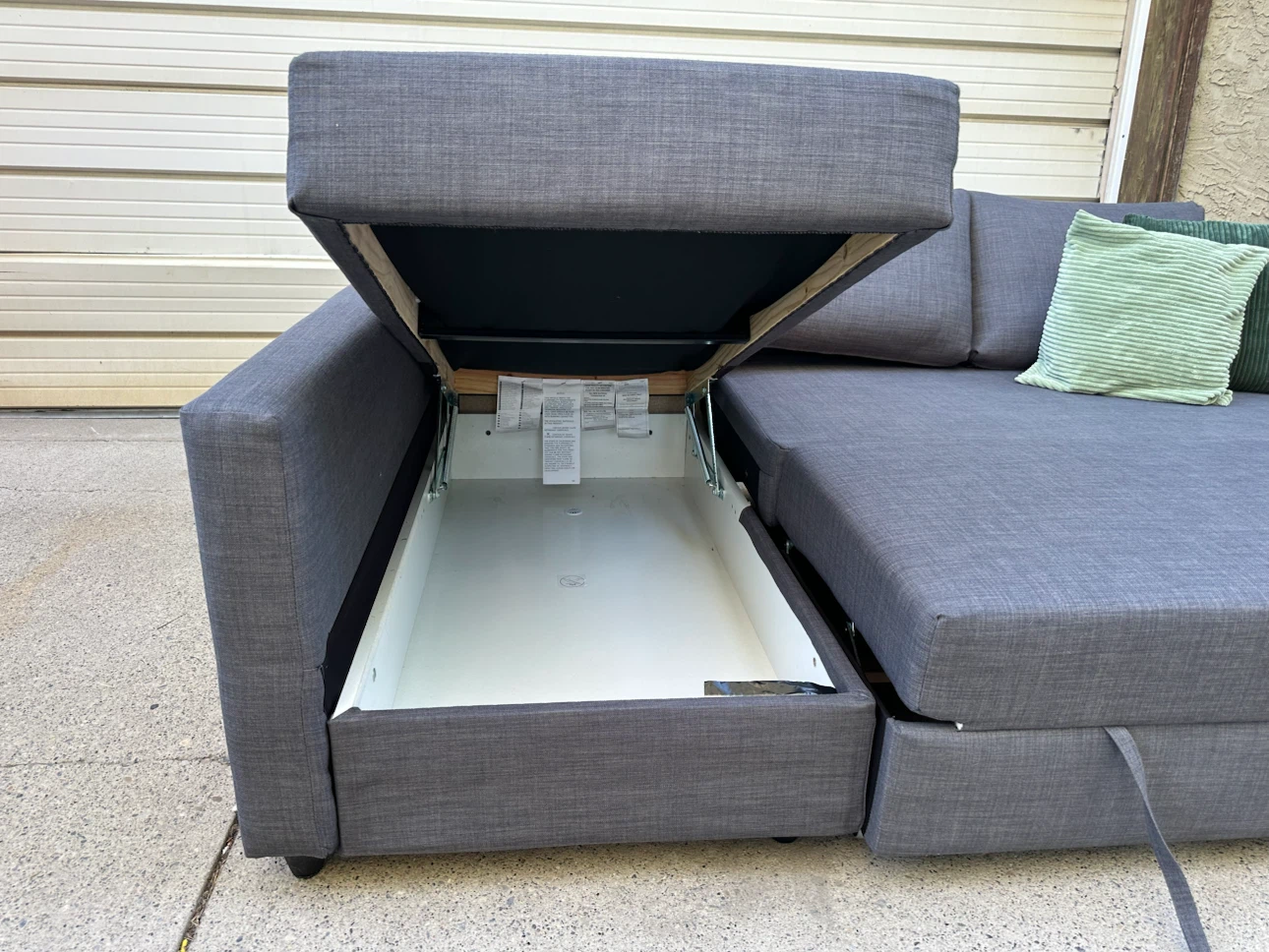 IKEA FRIHETEN Dark Grey Sleeper Sectional with Storage - photo 5