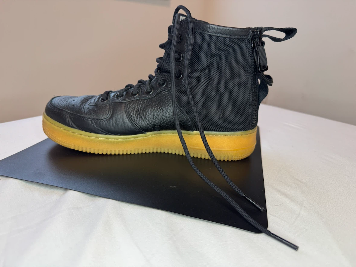 Nike Air Force 1 Mid Men's Size 8.5 Black High Top Sneakers - photo 5