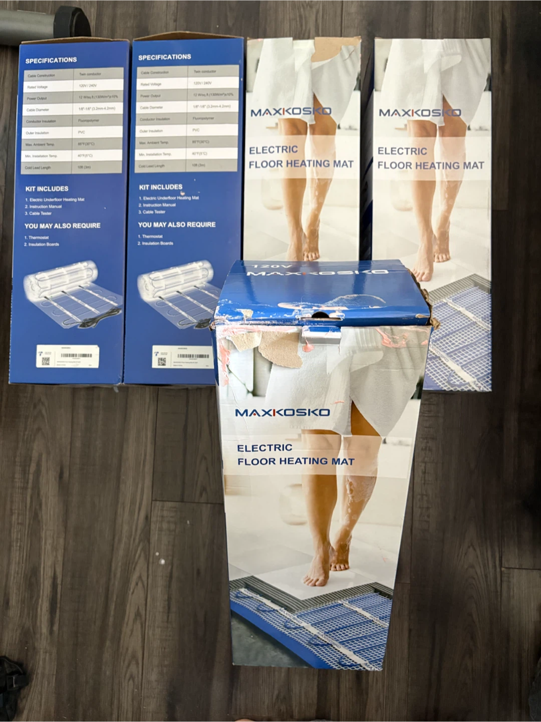 New MAXKOSKO Electric Floor Heating Mat(5 boxes = 300sqft)