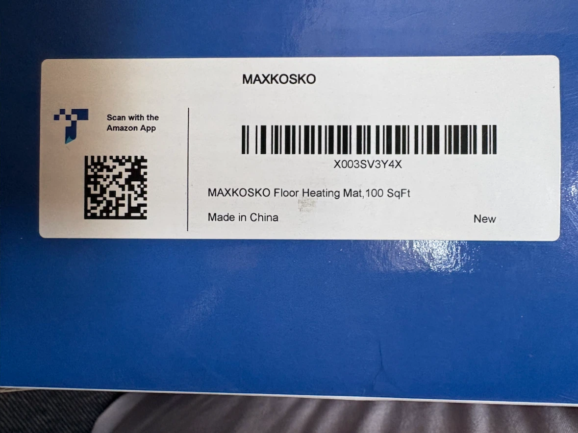 New MAXKOSKO Electric Floor Heating Mat(5 boxes = 300sqft) - photo 5
