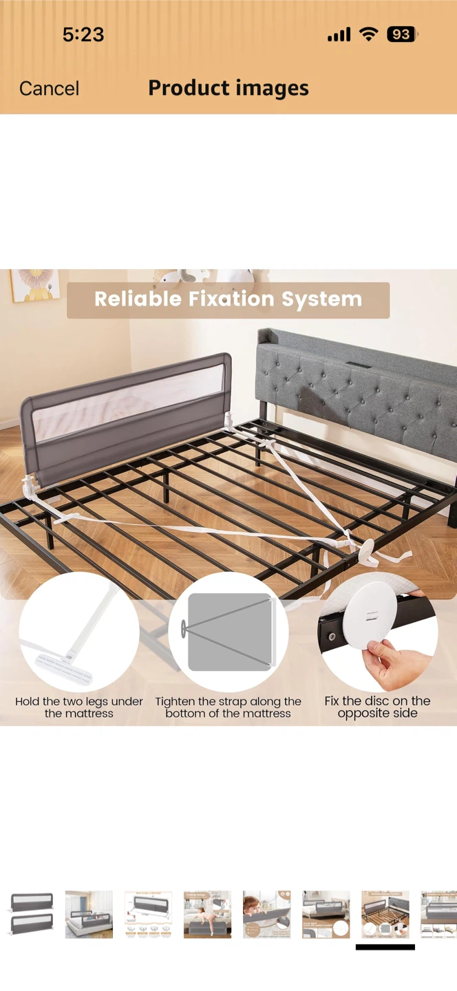 HONEY JOY Bed Rail for Toddlers (3 Pieces) - photo 5