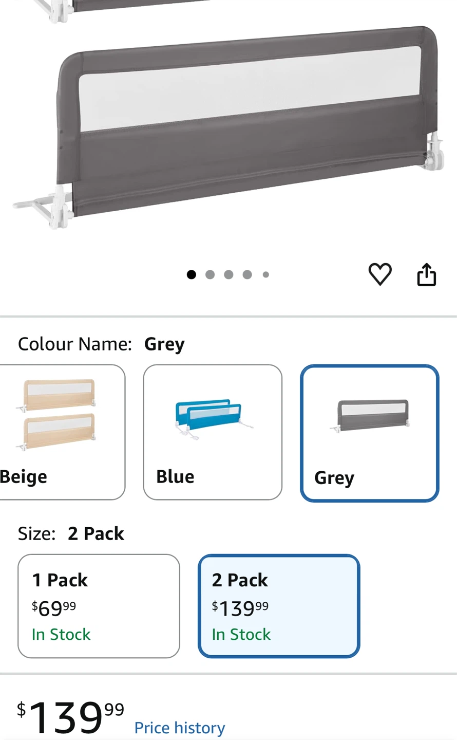 HONEY JOY Bed Rail for Toddlers (3 Pieces) - photo 2