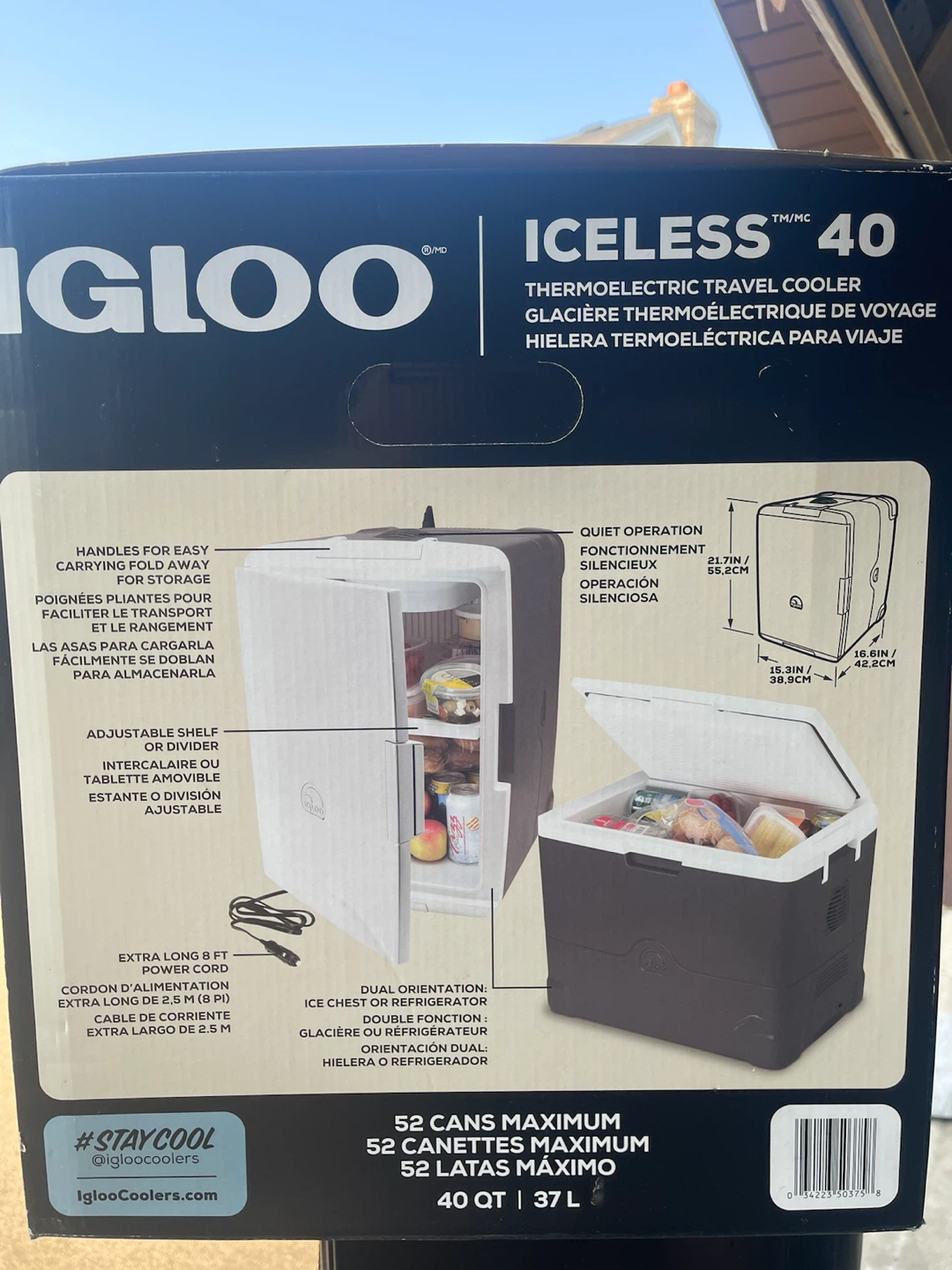 Igloo ICELess 40 Thermoelectric Travel Cooler 40 QT