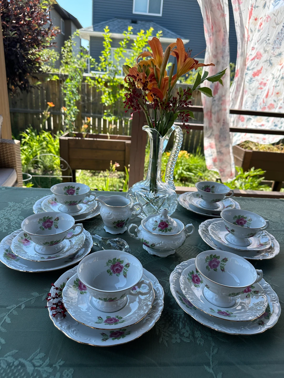 Vintage Wałbrzych Porcelain Tea Set Made in Poland