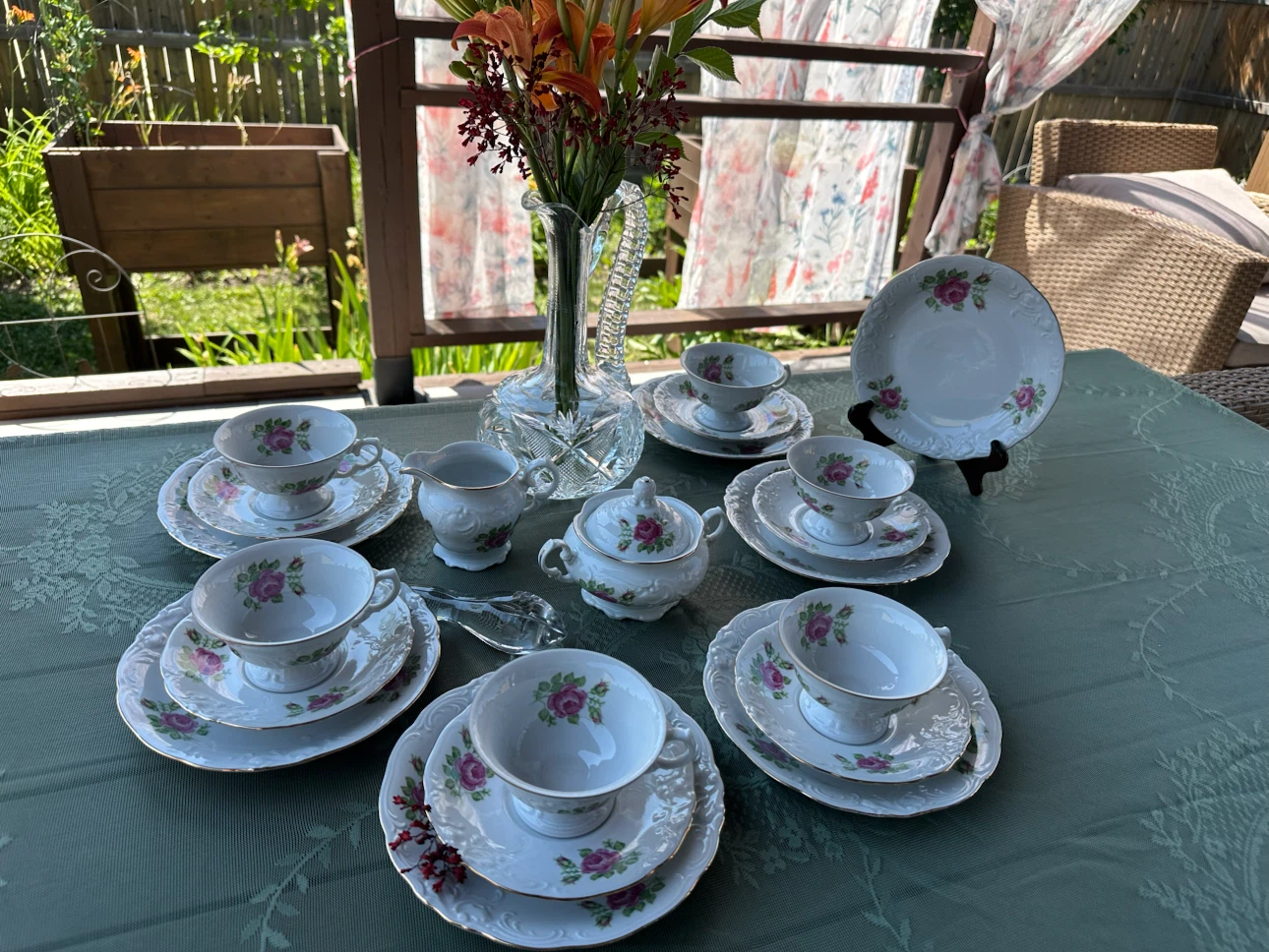 Vintage Wałbrzych Porcelain Tea Set Made in Poland - photo 2