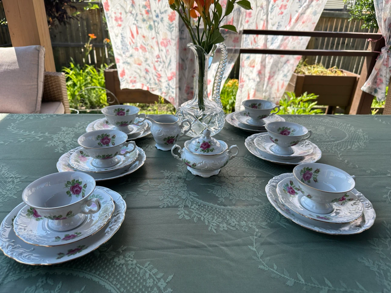 Vintage Wałbrzych Porcelain Tea Set Made in Poland - photo 3