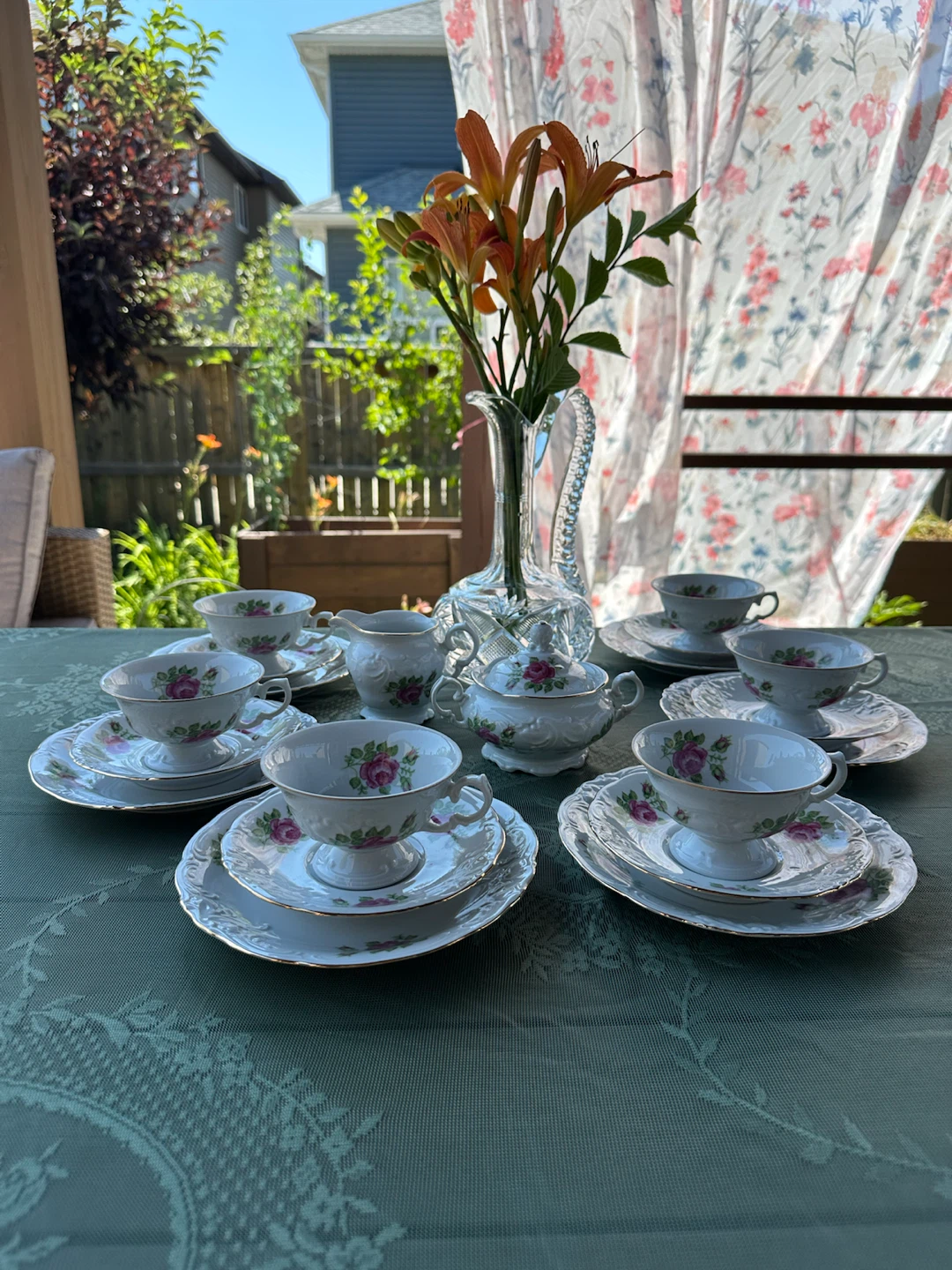 Vintage Wałbrzych Porcelain Tea Set Made in Poland - photo 4