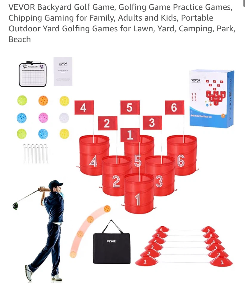 New Vevor Portable Bucket Golf Game 6 Holes