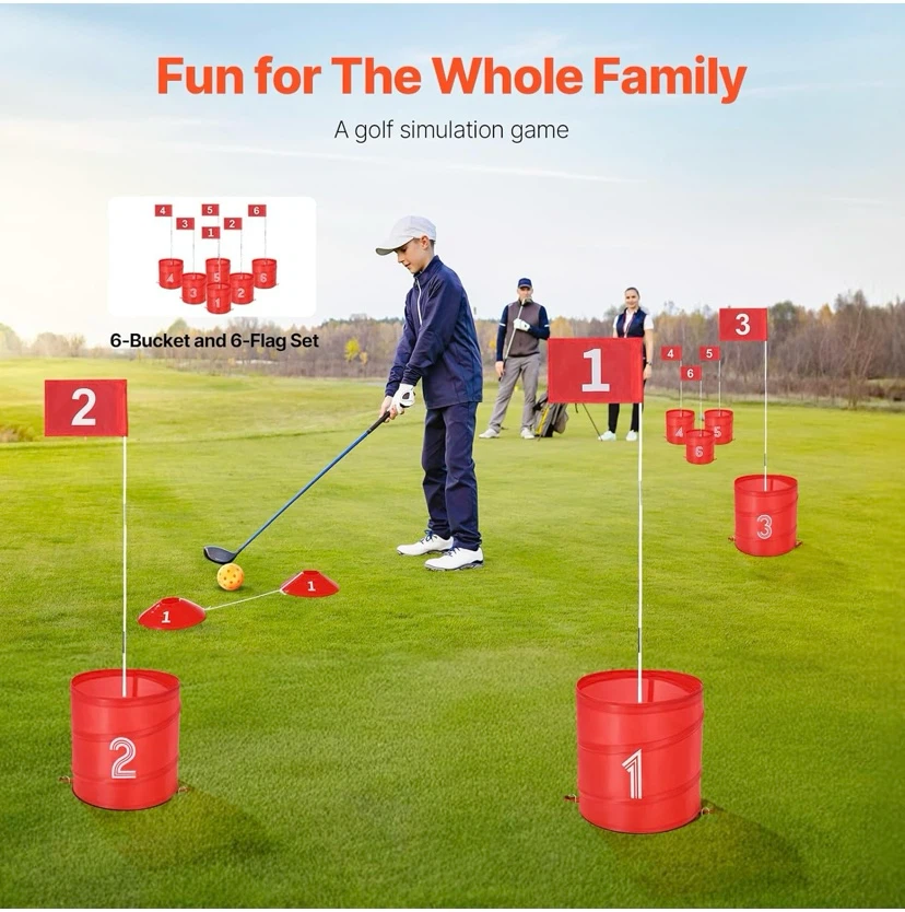 New Vevor Portable Bucket Golf Game 6 Holes - photo 4