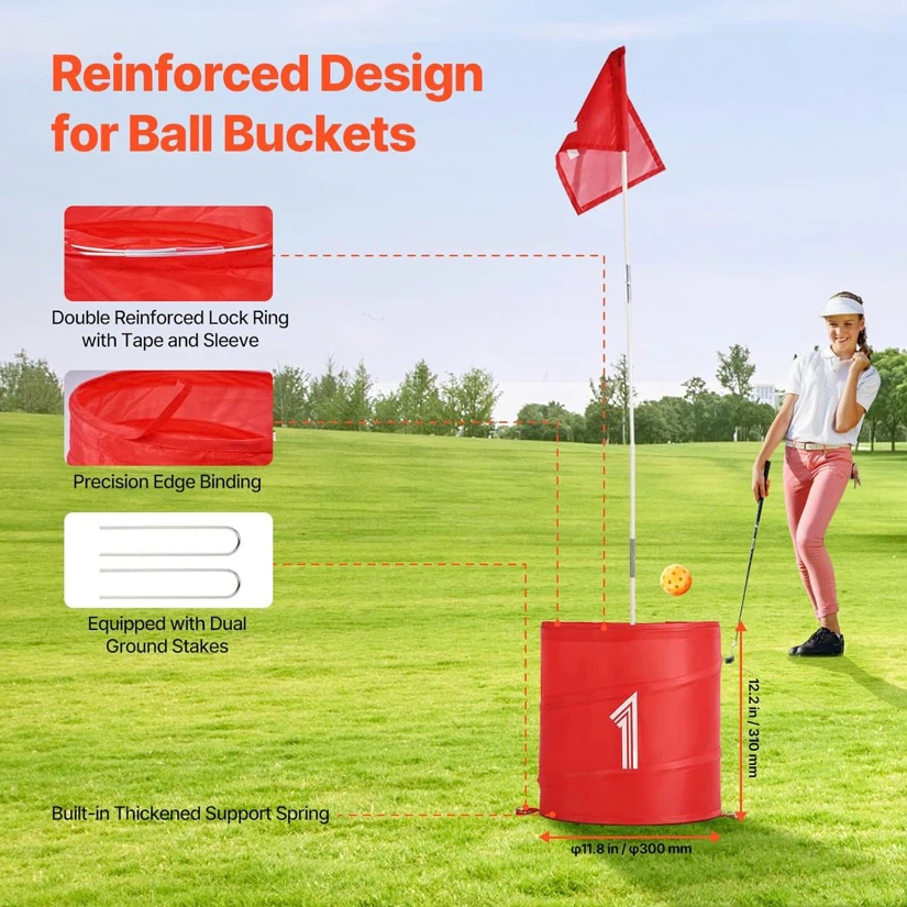 New Vevor Portable Bucket Golf Game 6 Holes - photo 5