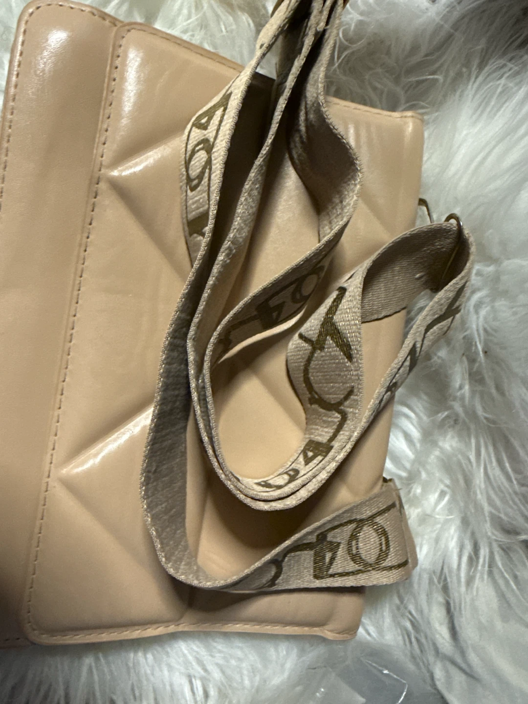 Quilted Beige Crossbody Bag with Chain Strap - photo 2