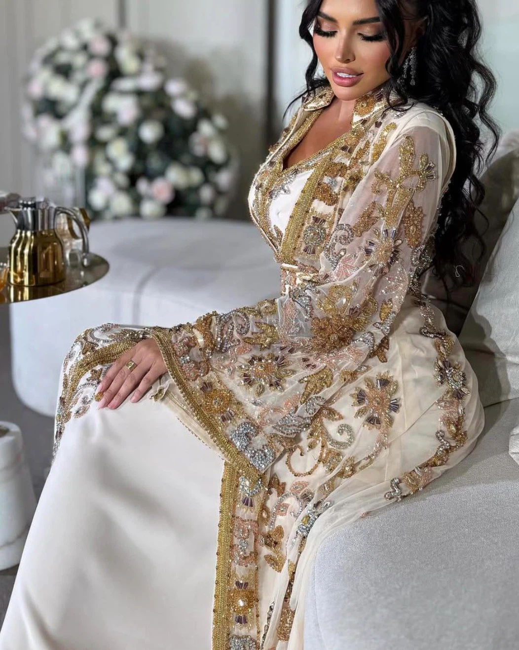 Embroidered Kaftan Dress - photo 2