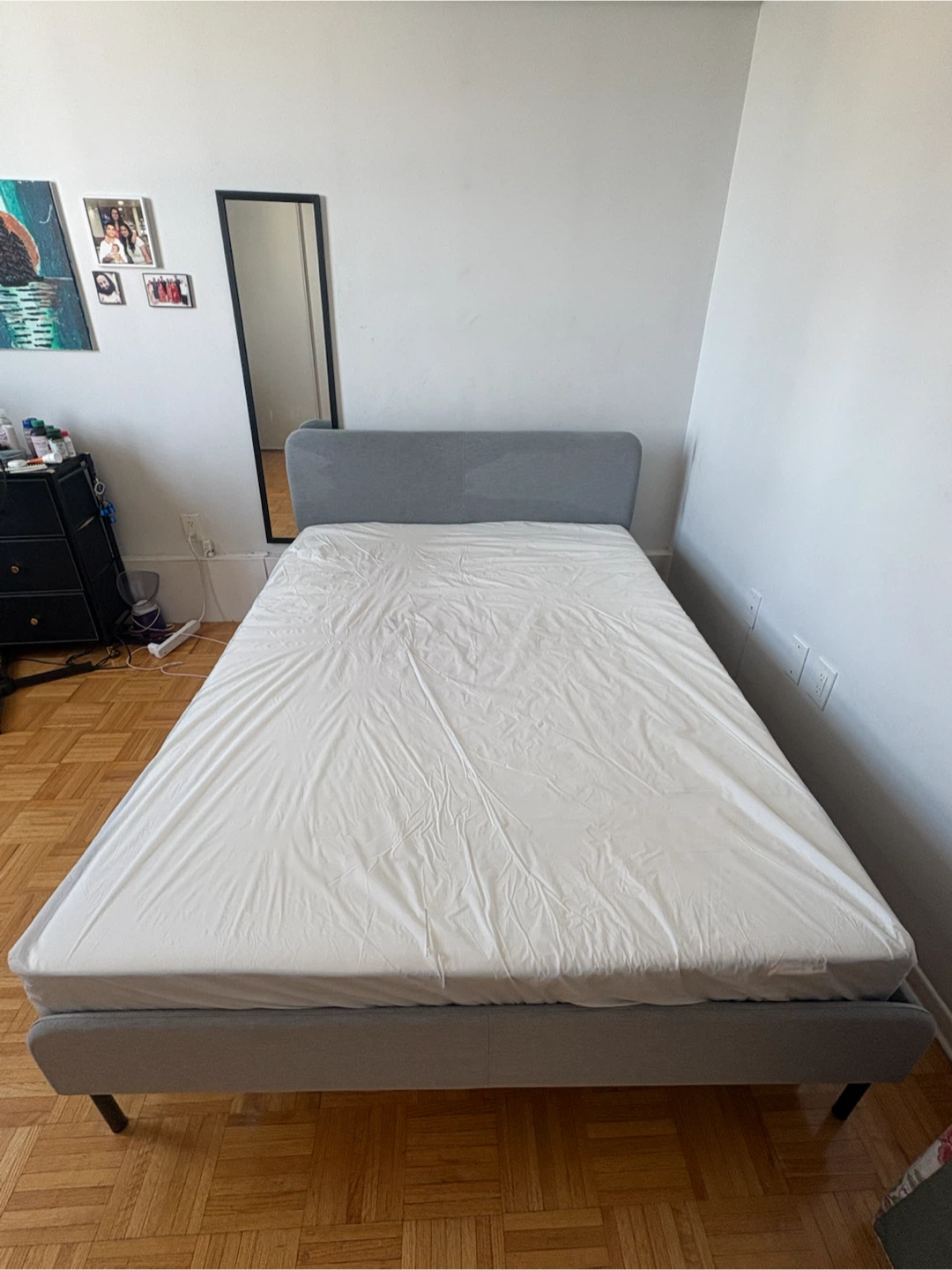 Full Sized Bed Frame with Mattress