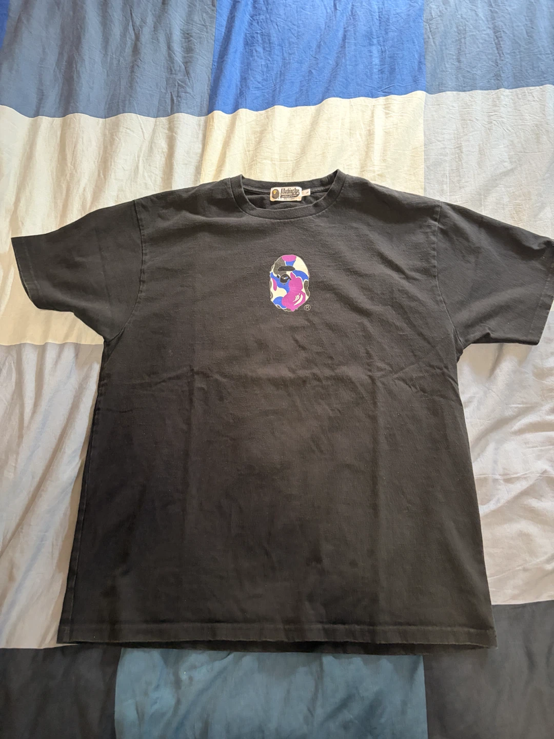 A Bathing Ape Black Graphic T-Shirt Size L